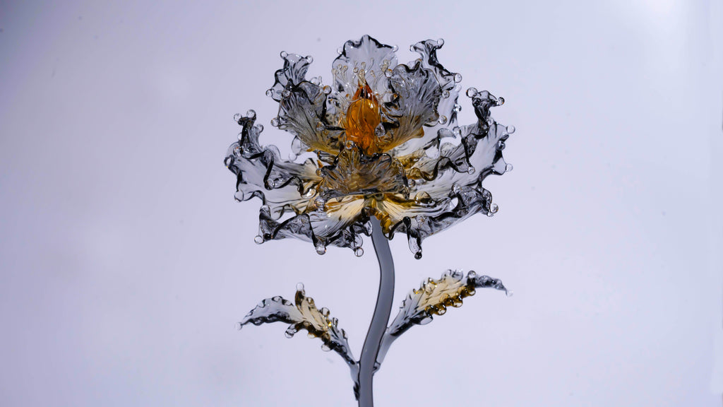 Golden Black Liuli Crystal Peony（Business and Investment）