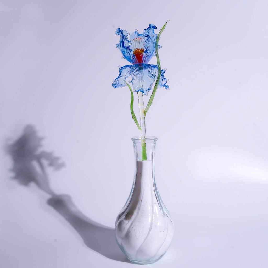 Blue Liuli Crystal Iris （Wisdom and Enlightenment）