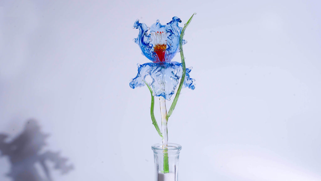 Blue Liuli Crystal Iris （Wisdom and Enlightenment）