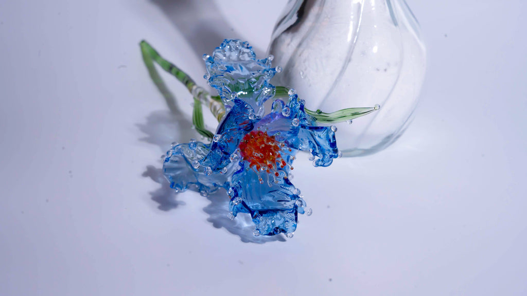 Blue Liuli Crystal Iris （Wisdom and Enlightenment）