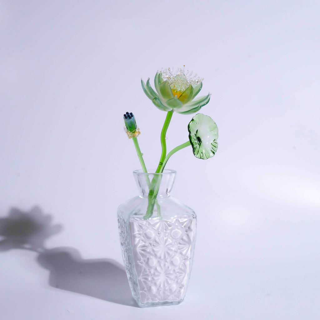 Green LiuLi Crystal Lotus（Health and Longevity）