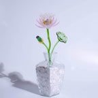 Pink LiuLi Crystal Lotus（Health and Longevity）