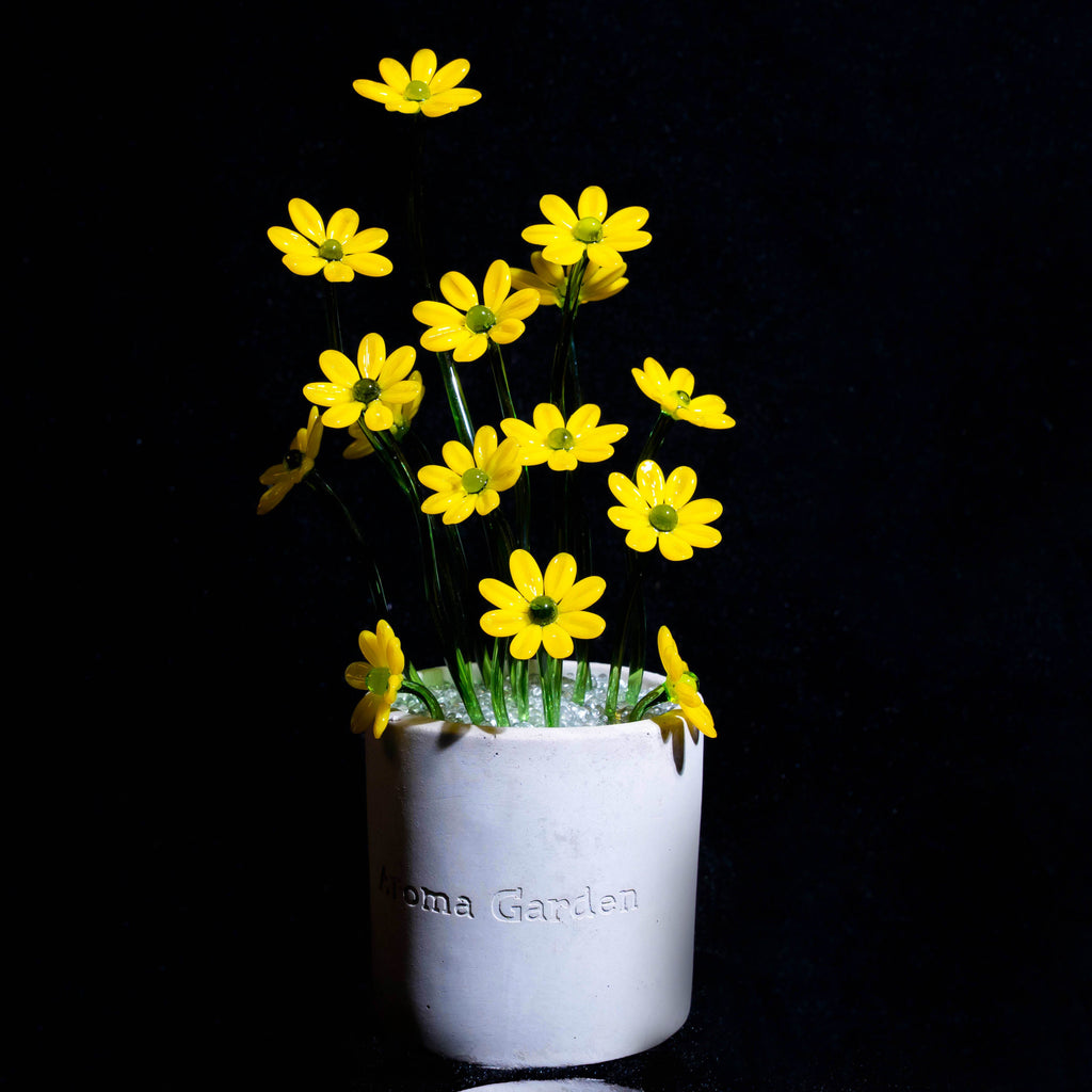 Yellow Liuli Crystal Daisy Bonsai（Vitality and Hope）