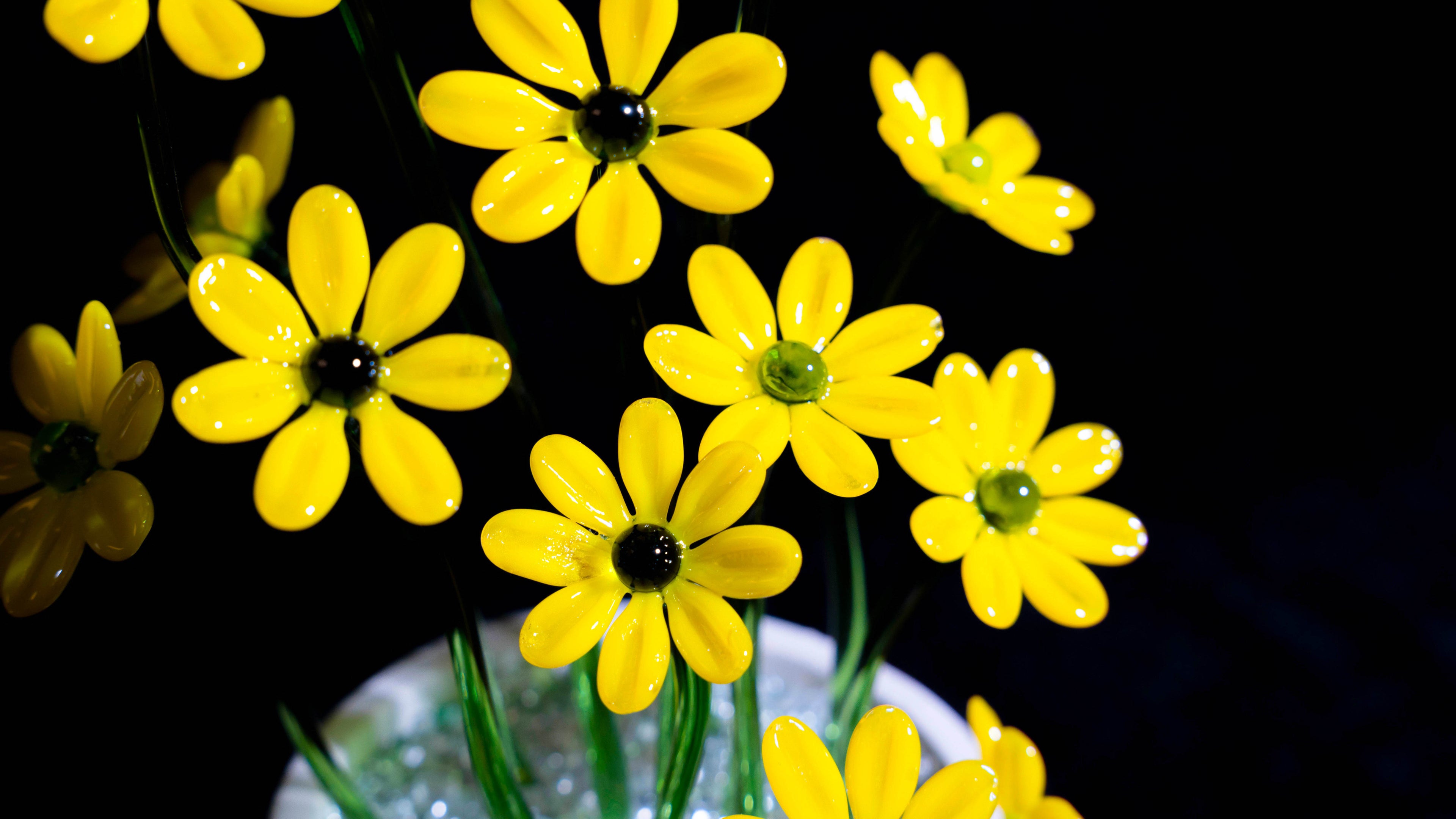 Yellow Liuli Crystal Daisy Bonsai（Vitality and Hope）