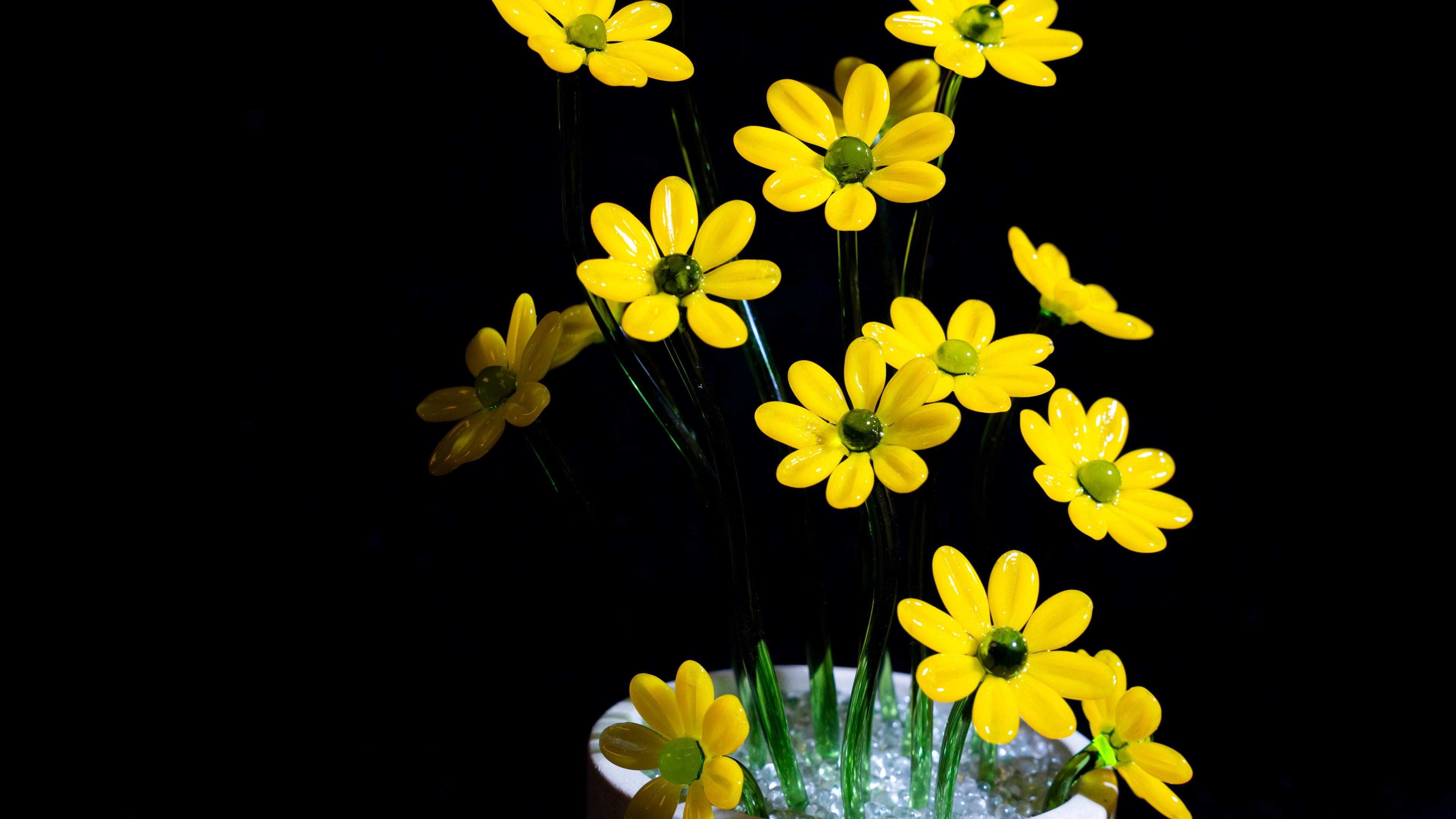 Yellow Liuli Crystal Daisy Bonsai（Vitality and Hope）