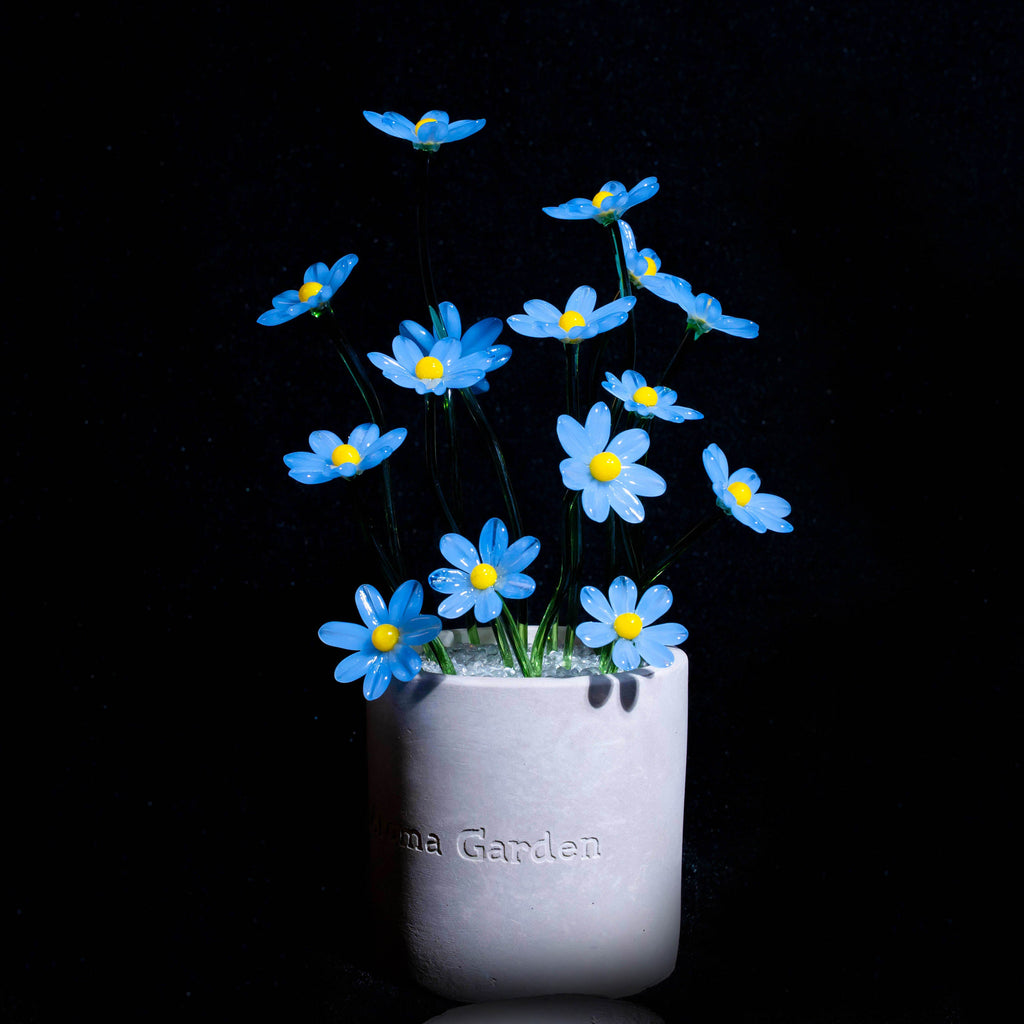 Blue Liuli Crystal Daisy Bonsai (Vitality and Hope)