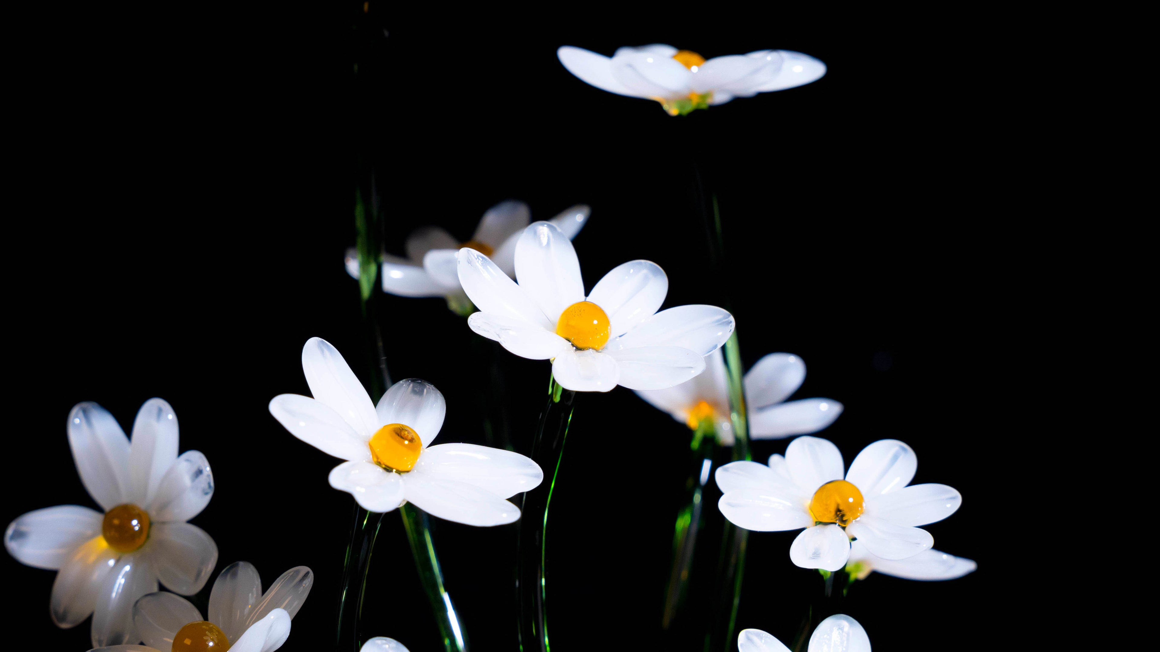White Liuli Crystal Daisy Bonsai（Vitality and Hope）