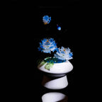 Blue Liuli Crystal Peony Bonsai（Multi-Element Energy）