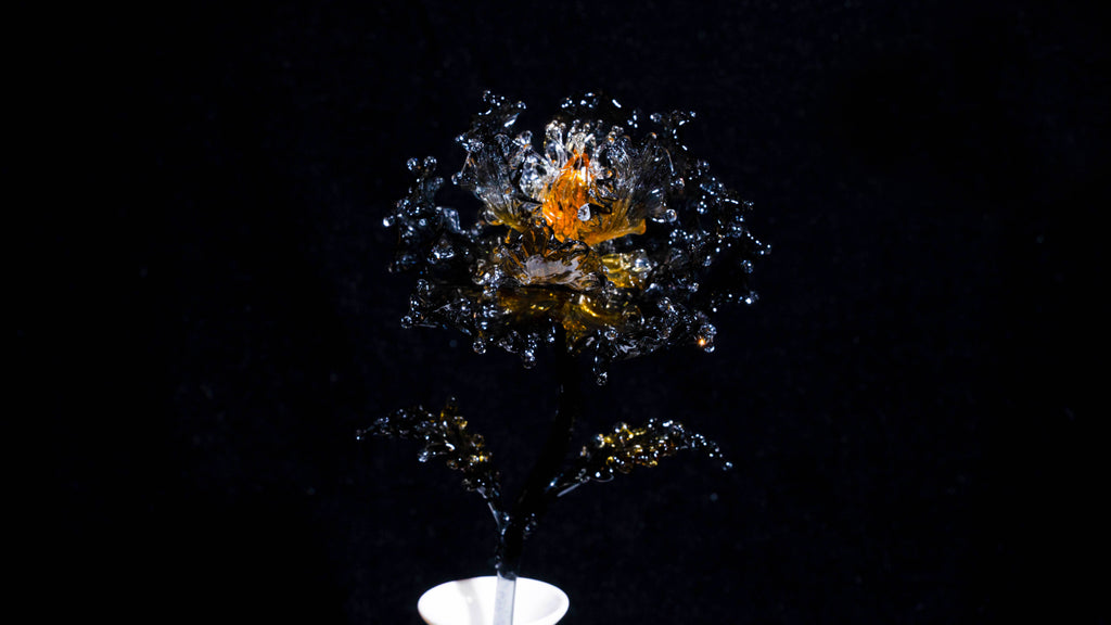 Golden Black Liuli Crystal Peony（Business and Investment）