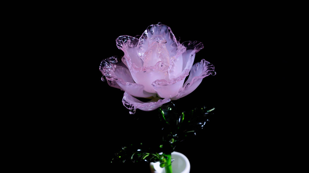 Pink LiuLi Crystal Rose （Love and Communication）