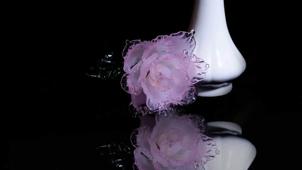 Pink LiuLi Crystal Rose （Love and Communication）