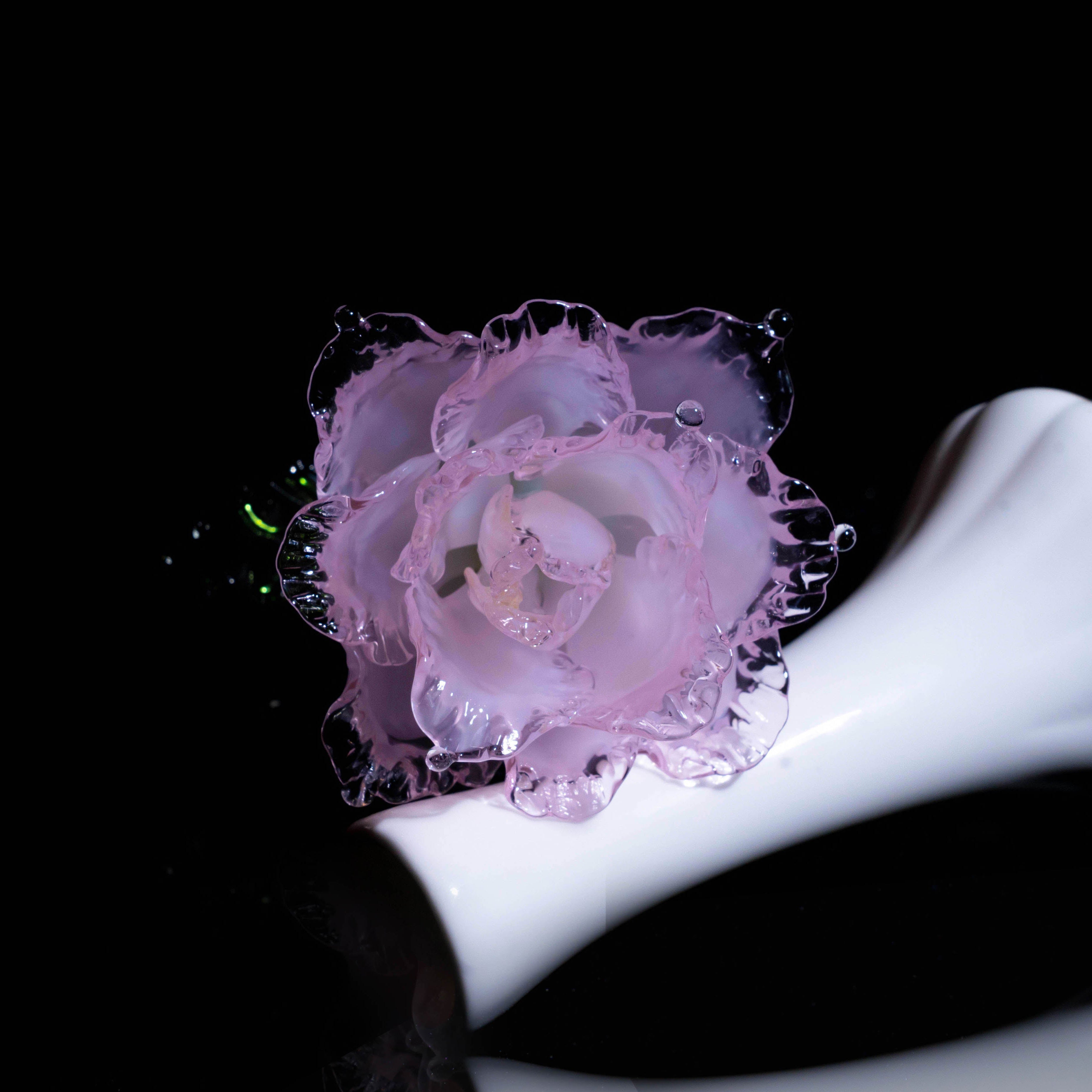 Pink LiuLi Crystal Rose （Love and Communication）