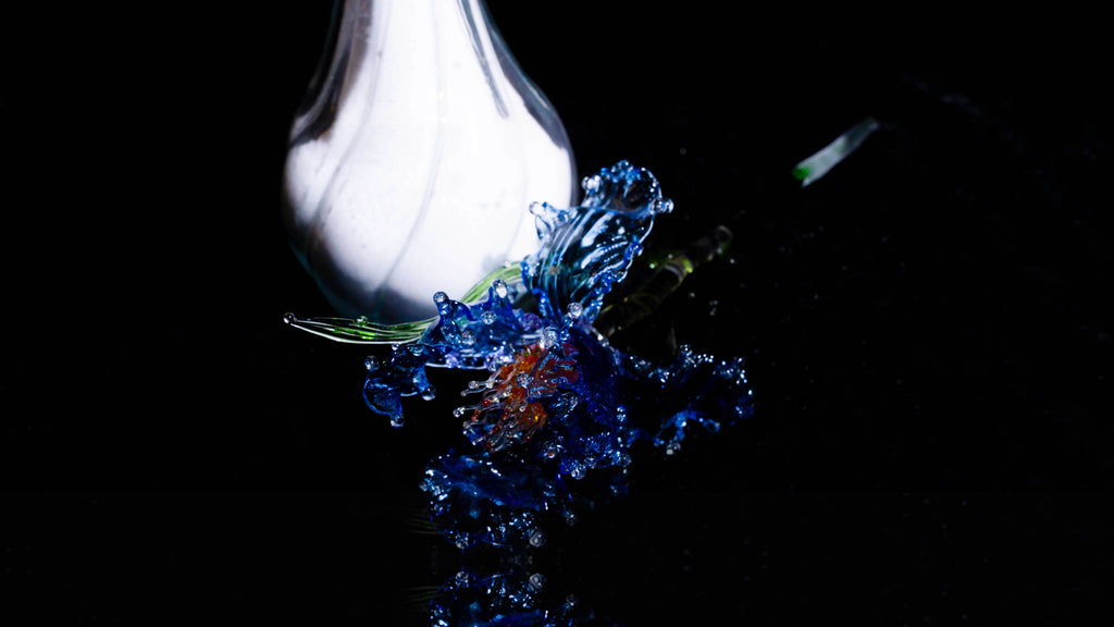 Blue Liuli Crystal Iris （Wisdom and Enlightenment）