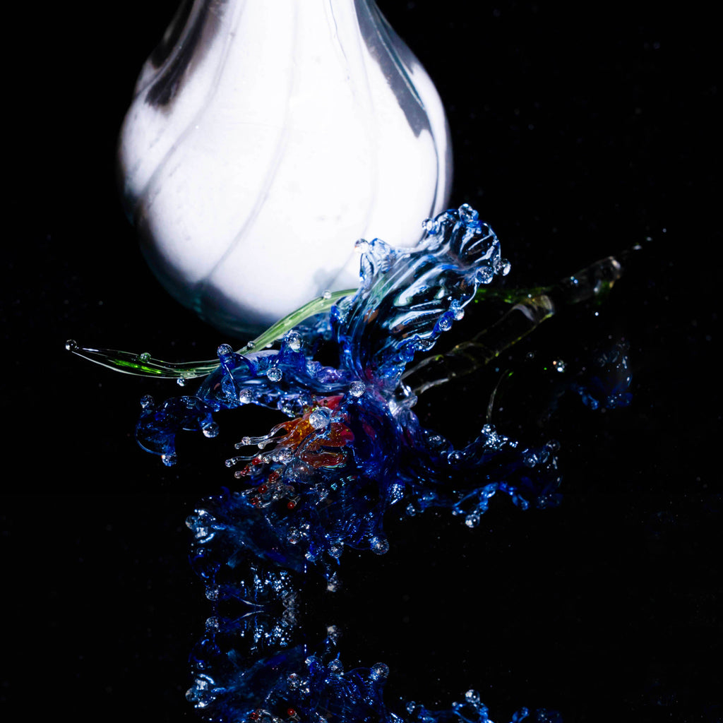 Blue Liuli Crystal Iris （Wisdom and Enlightenment）