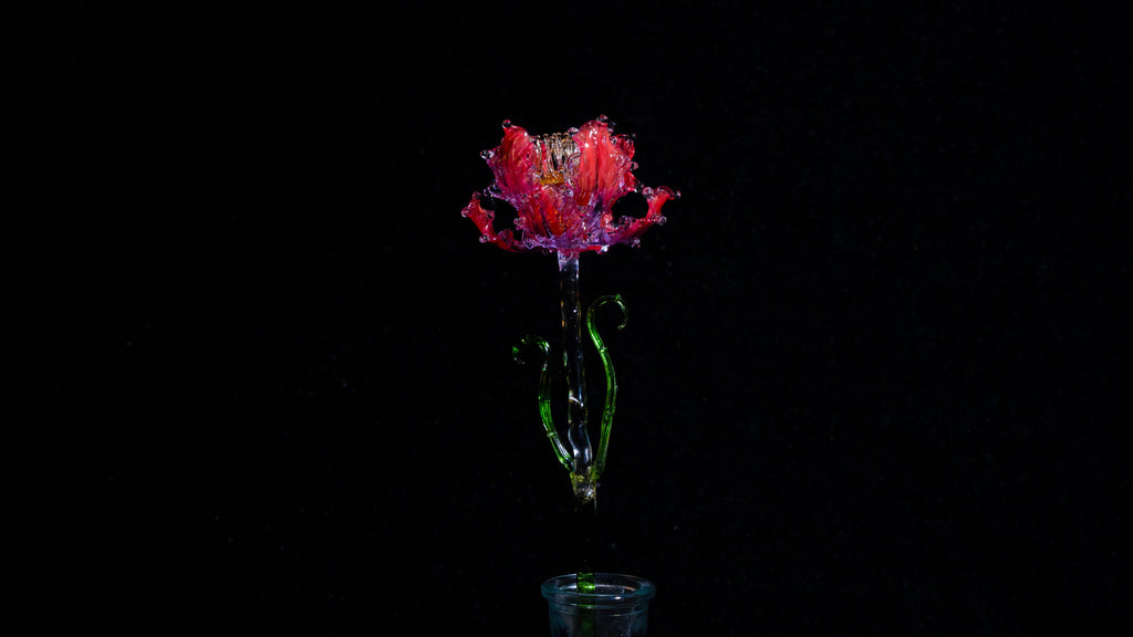 Red LiuLi Crystal Poppy （Purification of the Soul）