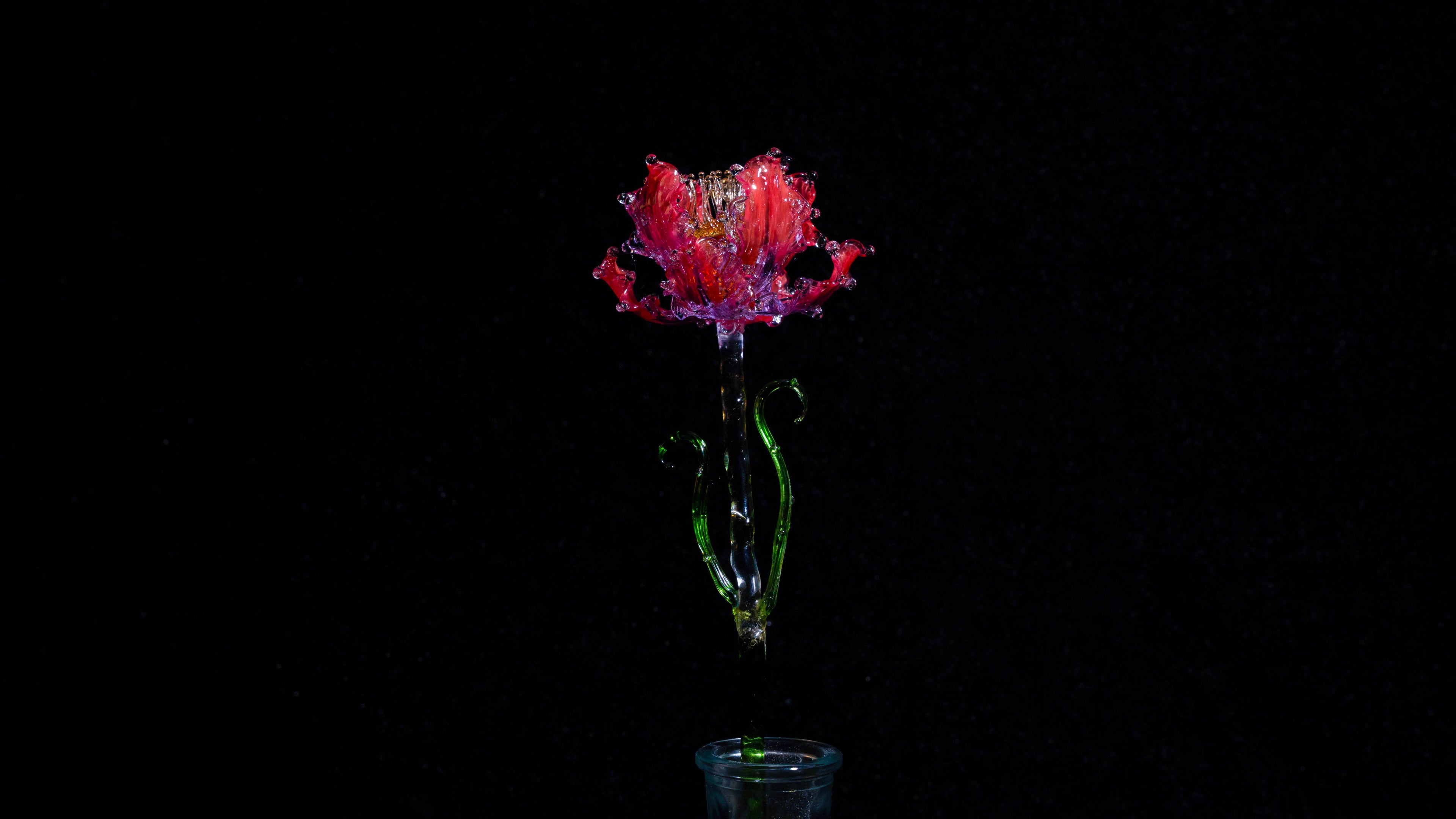 Red LiuLi Crystal Poppy （Purification of the Soul）