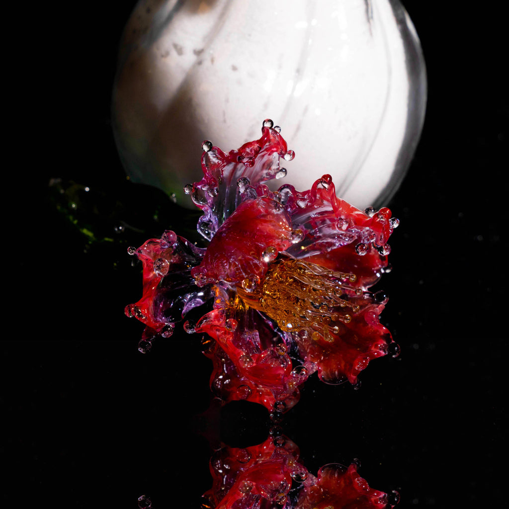 Red LiuLi Crystal Poppy （Purification of the Soul）