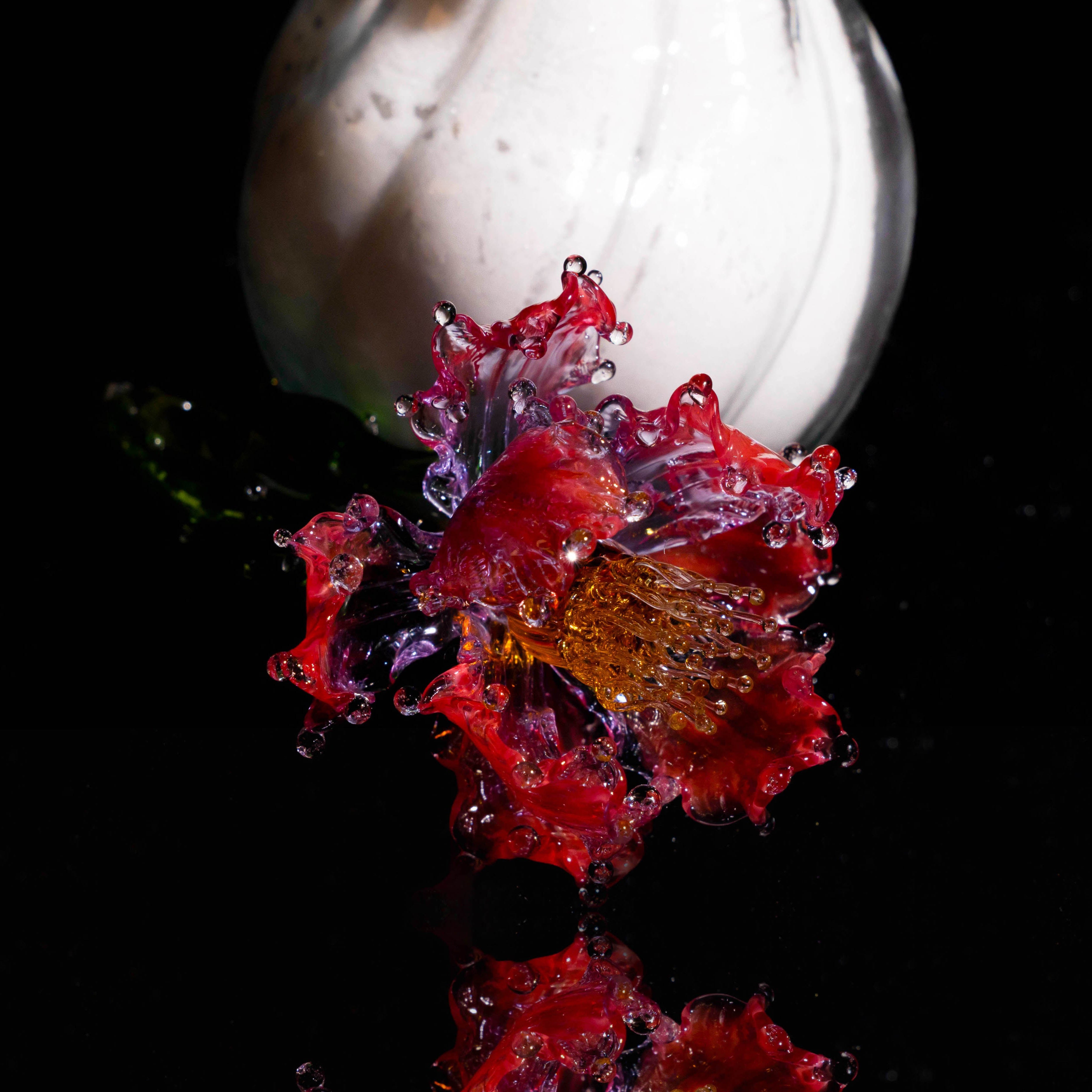 Red LiuLi Crystal Poppy （Purification of the Soul）