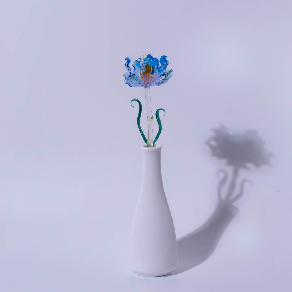 Blue LiuLi Crystal Poppy （Purification of the Soul）