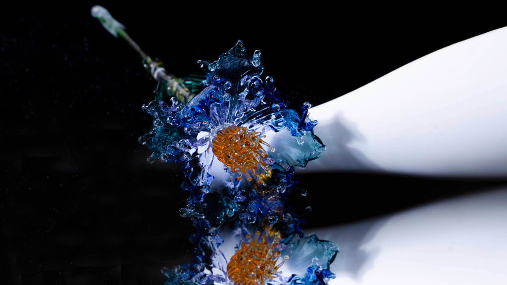 Blue LiuLi Crystal Poppy （Purification of the Soul）