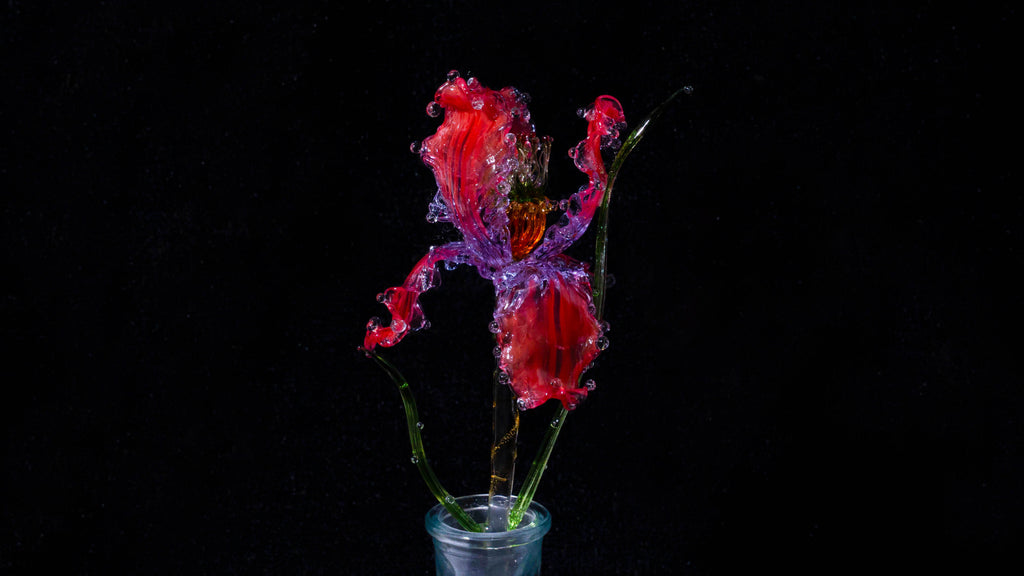 Red Liuli Crystal Iris (Wisdom and Enlightenment)