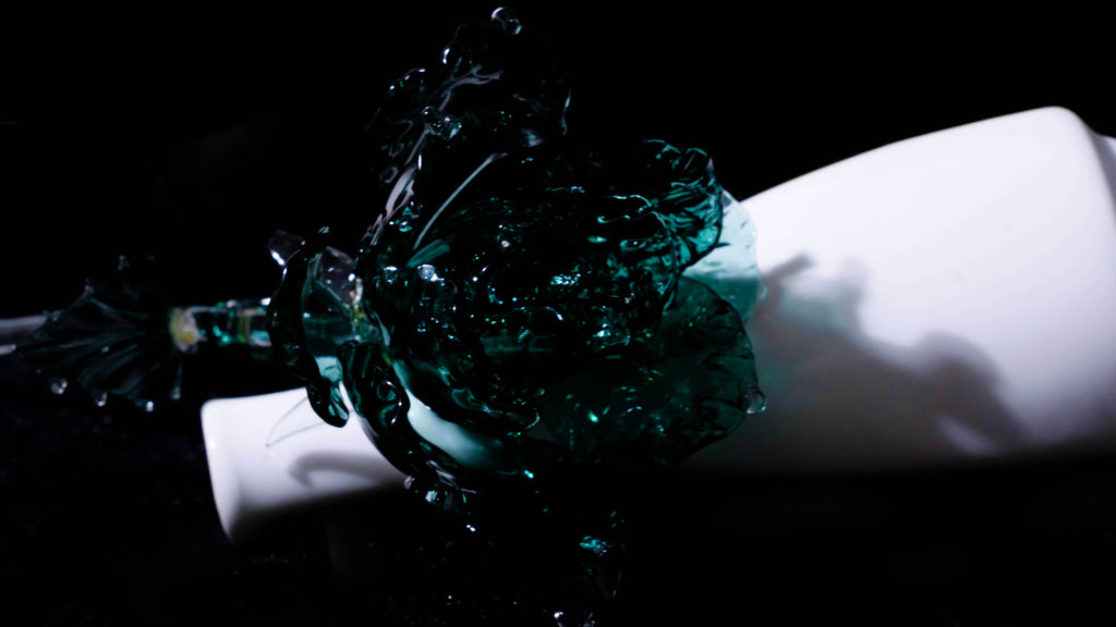 Dark Green Liuli Crystal Rose （Love and Communication）