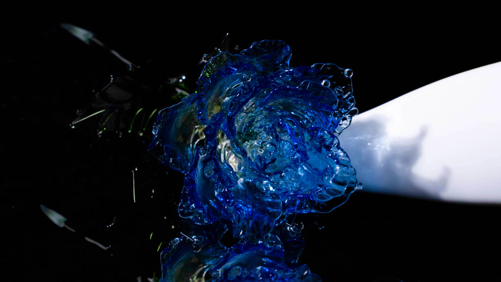 Blue Liuli Crystal Rose （Love and Communication）